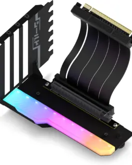 Брекет за вертикален монтаж на GPU EZDIY-FAB RGB PCIe 4.0 Riser Cable