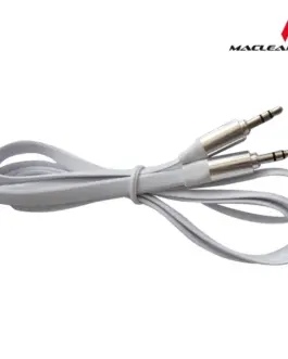 Alternative view of Maclean кабел 3.5mm jack, flat 1m, metal plug, бял Maclean MCTV-694 W