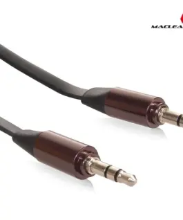 Alternative view of Maclean кабел 3.5mm jack, flat 1m, metal plug, черен Maclean MCTV-694 B