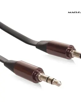 Alternative view of Maclean кабел 3.5mm jack, flat 1m, metal plug, черен Maclean MCTV-694 B