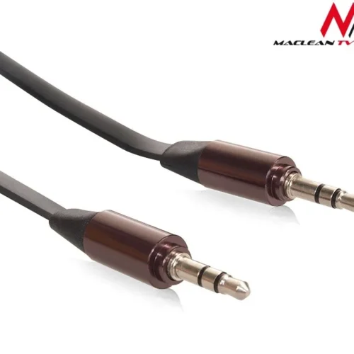 Alternative view of Maclean кабел 3.5mm jack, flat 1m, metal plug, черен Maclean MCTV-694 B