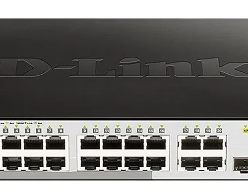 Суич D-Link DGS-1210-16/E 16-портов 10/100/1000 Gigabit Smart Switch including 4 Combo 1000BaseT/SFP управляем