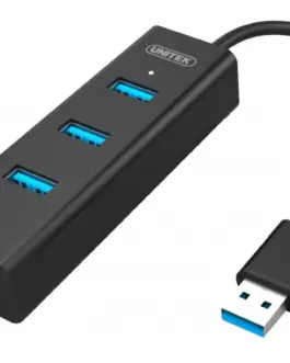 Unitek HUB 4x USB 3.0; BC1.2; черен; Y-3089
