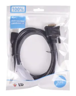 Alternative view of TB HDMI-DVI кабел 1.8 m. gold platted, DVI 24+1