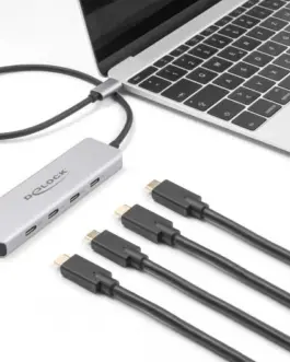 Alternative view of USB хъб Delock 64231, USB-C - 4 x USB-C, 10 Gbps