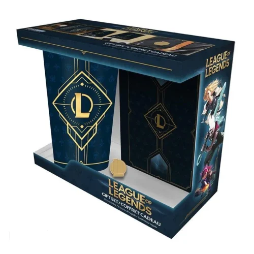 Комплект ABYSTYLE LEAGUE OF LEGENDS - Pck XXL glass + Pin + Notebook 