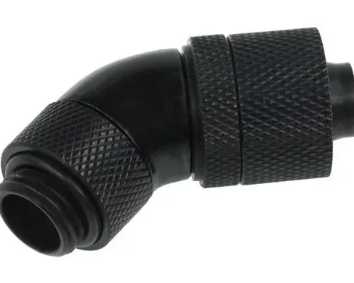 Alternative view of Компресионен фитинг Alphacool, 13/10 - G1/4, 45°, Въртящ се, Черен мат