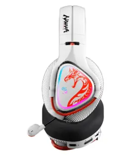 Alternative view of Геймърски слушалки A4TECH Bloody MR720 Naraka, RGB, Bluetooth + USB, Бели