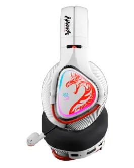 Alternative view of Геймърски слушалки A4TECH Bloody MR720 Naraka, RGB, Bluetooth + USB, Бели