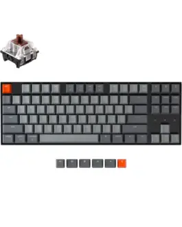 Геймърска Механична клавиатура Keychron K8 TKL Hot-Swappable Gateron Optical Brown Switch RGB