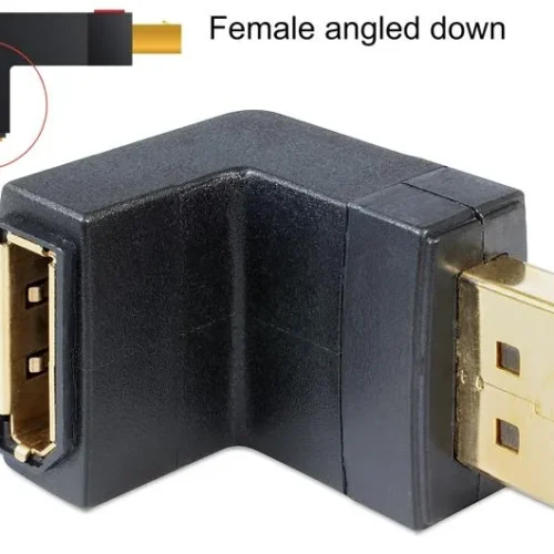 Alternative view of Адаптер Delock, DisplayPort мъжко - DisplayPort женско, 90°