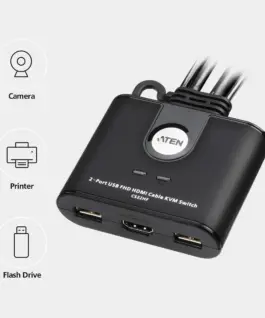 Alternative view of Превключвател KVM ATEN CS22HF, Дву портов USB HDMI