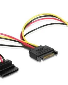 Gembird Sata power кабел Sata-> (M) >2xSATA angled 15cm