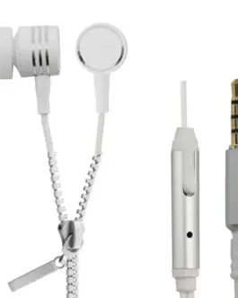 Esperanza Earphones ZIPPER with microphone бял