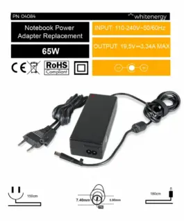 Whitenergy AC адаптер 19.5V | 3.34A 65W connector 7.4×5.0mm + pin Dell