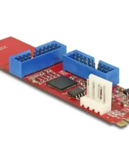 Alternative view of Адаптер Delock, M.2 Key B+M мъжко към 2 x USB 5 Gbps Pin Header