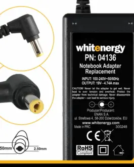 Whitenergy AC адаптер 19V | 4.74A 90W connector 5.5*2.5mm (04136)