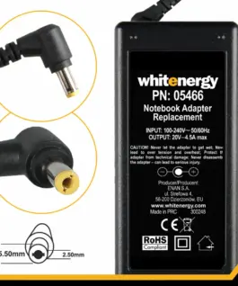 Whitenergy AC адаптер 05466 20V | 4.5A 90W connector 5.5x2.5 mm