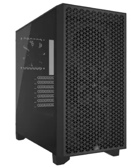 Кутия за компютър Corsair 3000D Airflow Mid Tower Tempered Glass Черна