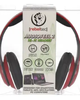Alternative view of Rebeltec Stereo слушалки with 4pin mini audio jack AUDIOFEEL2 червен