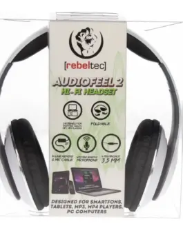 Rebeltec Stereo слушалки with 4pin mini jack AUDIOFEEL2 бял