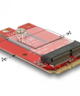 Alternative view of Адаптер Delock, Mini PCIe към M.2 Key E slot