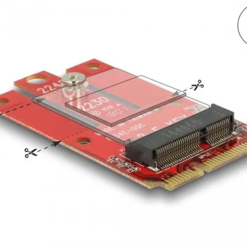 Alternative view of Адаптер Delock, Mini PCIe към M.2 Key E slot