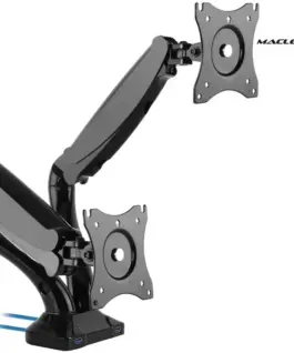 Maclean 2 черен monitors holder MC-674 gas spring 13 -27 6 kgx2