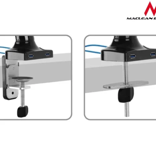 Maclean 2 черен monitors holder MC-674 gas spring 13 -27 6 kgx2
