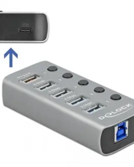 Alternative view of USB хъб, 7-портов, DELOCK-63263
