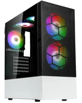 Кутия за компютър Kolink Observatory MX Mesh ARGB TG Mid-Tower Черна/Бял