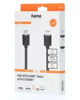 Alternative view of Кабел HAMA 205005, High-Speed, HDMI мъжко - HDMI мъжко, 4K,18Gbit/s, Ethernet, 1.5 м, Екраниран, Черен