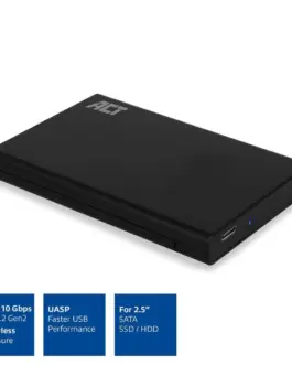 Alternative view of Чекмедже за твърд диск ACT AC1225, SATA, 2.5", USB-C 3.2 Gen2, Черен