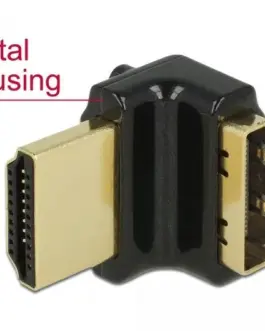 Адаптер Delock 65663 HDMI-A женско с Ethernet - HDMI-A мъжко 4K 90°