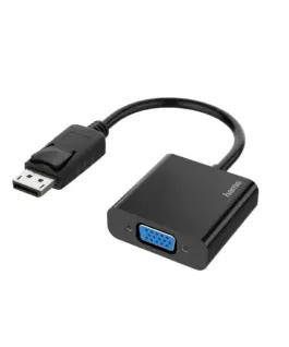 Адаптер HAMA DisplayPort мъжко - VGA женско Full-HD 1080p Черен
