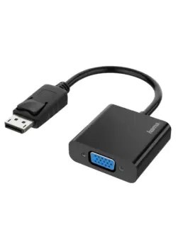 Адаптер HAMA DisplayPort мъжко - VGA женско Full-HD 1080p Черен