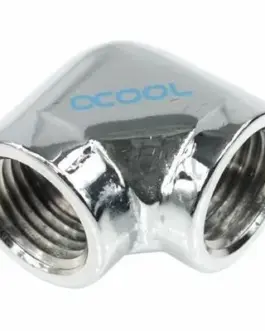 L-конектор Alphacool HF Вътрешна резба G1/4 - G1/4 90° Хром