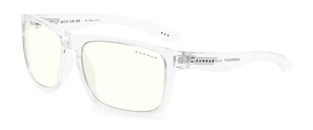 Компютърни очила GUNNAR Intercept Crystal Clear Бял