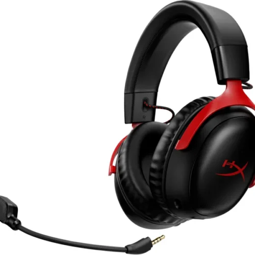 Alternative view of Геймърски слушалки HyperX, Cloud III, Безжични, Микрофон, Черно/Червено