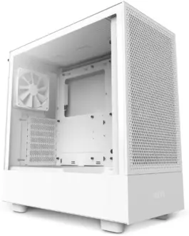 Alternative view of Кутия за компютър NZXT H5 Flow RGB Matte White, Mid-Tower