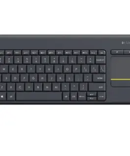 Logitech K400+ Wireless Touch клавиатура черен