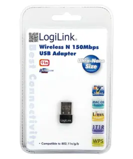 Alternative view of LogiLink Wireless N150 Mbps, USB адаптер, Ultra nano
