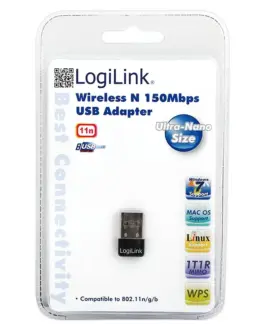 Alternative view of LogiLink Wireless N150 Mbps, USB адаптер, Ultra nano