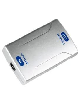 Оптичен конвертор HAMA Optical IN ODT (Toslink)/Coax OUT Сребрист