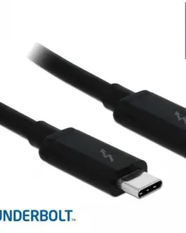 Alternative view of Кабел Delock Thunderbolt 3 (20 Gb/s) USB-C,  мъжко - мъжко, 2.0 м, 3 A, Черен