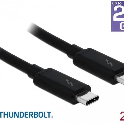 Alternative view of Кабел Delock Thunderbolt 3 (20 Gb/s) USB-C,  мъжко - мъжко, 2.0 м, 3 A, Черен