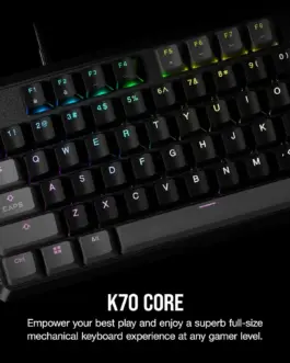 Alternative view of Геймърска механична клавиатура CORSAIR K70 Core RGB Corsair Linear Red Switch - Carbon Gray