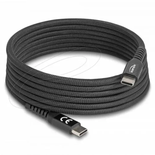 Alternative view of Delock Кабел USB-C, PD 60W, магнитна текстилна обвивка, 2 m