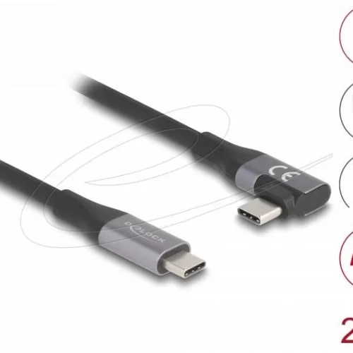 Alternative view of Delock USB-C Кабел 90°, 20 Gbps USB PD 3.1, 240W, 2 m