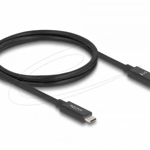 Delock Кабел E-Marker USB-C 80 Gbps 16K 60 Hz PD 3.1 240 W 1 m черен